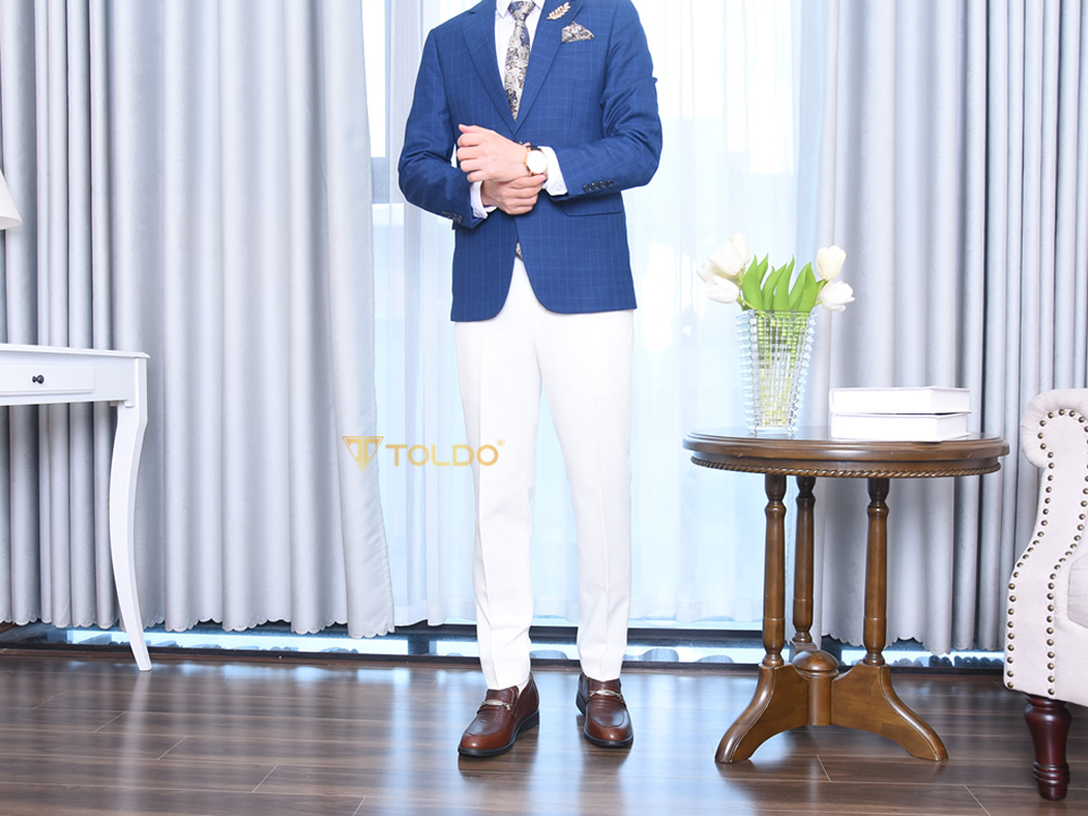 Giày lười cao 8cm da thật đế khâu